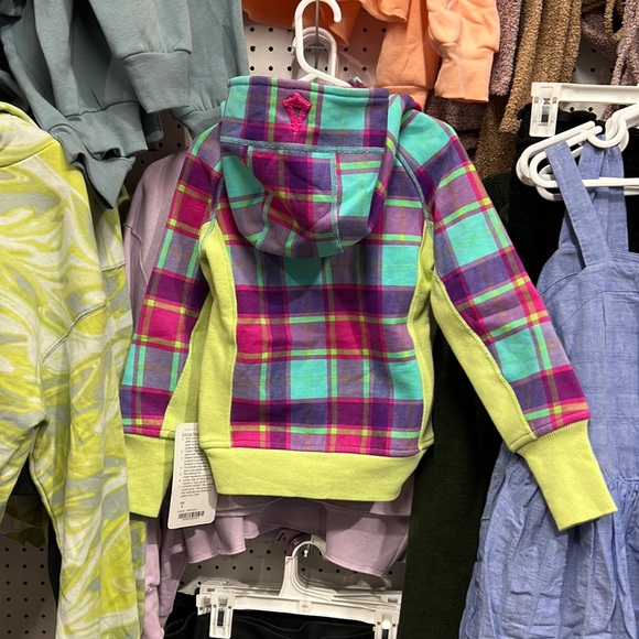 Ivivva Remix Hoodie • BNWT • SIZE 4 • Pink Purple Blue Plaid Pattern - Picture 2 of 4